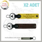 MiaWiki B Rh (+) Kan Grubu Motorcu Anahtarlık, Standart, MH-KAN-MT-8131x2, Sarı-Koyu Kahve-gri, üniseks-yetişkin