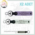 MiaWiki B Rh (+) Kan Grubu Yazılı Anahtarlık Hediye, Standart, MH-KAN-MT-7840x2, Mor Menekşe-Beyaz-gri, üniseks-yetişkin