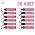 MiaWiki Baby Shower Kişiselleştirilmiş Anı Anahtarlık, Standart, MH-KAN8576X36, Pembe, üniseks-bebek