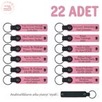 MiaWiki Bebek Diş Buğdayı Kutlaması Anahtarlık 22'li, Standart, MH-KAN8579X22, Pembe & Siyah, üniseks-yetişkin