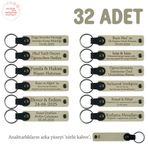 MiaWiki Bebek Mevlidi Hatırası Anahtarlık 32'li Set, 32'li Set, MH-KAN8529X32, Sütlü Kahve & Sütlü Kahve, üniseks-bebek