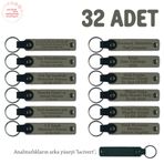 MiaWiki Bebek Mevlidi Hatırası Anahtarlık 32'li Set, 32'li Set, MH-KAN8536X32, Kül Gri & Lacivert, üniseks-bebek