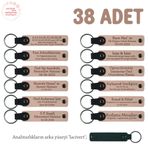 MiaWiki Bebek Mevlidi Hatırası Anahtarlık 38'li Set, Standart, MH-KAN8532X38, Yavru Ağzı & Lacivert, üniseks-bebek