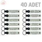MiaWiki Bebek Mevlidi İsim Yazılı Anahtarlık 40'lı Set, Tek Ebat, MH-KAN8546X40, Beyaz, üniseks-bebek