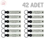 MiaWiki Bebek Partisi İsimli Anı Anahtarlık 42'li Set, 42'li Set, MH-KAN8546X42, Beyaz, üniseks-bebek