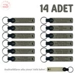 MiaWiki Bebek Ziyareti Hediyelik Anahtarlık 14'lü Set, Standart, MH-KAN8513X14, Kül Gri & Sütlü Kahve, üniseks-yetişkin