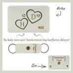 Miawiki Beyaz, Sevgiliniz Için Kalp ve Harf Motifli Cüzdan & Anahtarlık Seti, Aşkınıza Göz Alıcı Tasarım