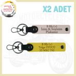 MiaWiki Biker Dostlarına İsim Plaka Kan Grubu Anahtarlık, Standart, MH-KAN-MT-5342x2, Pudra-Sarı, üniseks-yetişkin