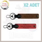 MiaWiki Biker Stiline Motor Anahtarlık İsim Plaka Kan, Standart, MH-KAN-MT-4512x2, Nar Çiçeği-Açık Kahve, üniseks-yetişkin