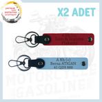 MiaWiki Biker Stiline Özel İsim Plaka Kan Grubu Anahtarlık, Standart, MH-KAN-MT-4278x2, Kırmızı-Gök Mavi, üniseks-yetişkin