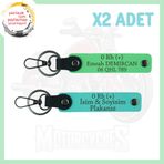 MiaWiki Biker Stiline Özel İsim Plaka Kan Grubu Anahtarlık, Standart, MH-KAN-MT-4760x2, Turkuaz-Fıstık Yeşil, üniseks-yetişkin