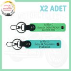 MiaWiki Biker Stiline Özel İsim Plaka Kan Grubu Anahtarlık, Standart, MH-KAN-MT-4960x2, Turkuaz-Fıstık Yeşil, üniseks-yetişkin