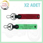MiaWiki Biker Stiline Özel İsim Plaka Kan Grubu Anahtarlık, Standart, MH-KAN-MT-5078x2, Kırmızı-Gök Mavi, üniseks-yetişkin