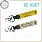 MiaWiki Biker Tarzı Kişiye Özel Plaka ve İsim Yazılı, Standart, MH-KAN-MT-4152x2, Sarı-Sütlü Kahve, üniseks-yetişkin