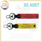 MiaWiki Bikerlar İçin İsim Plaka Kan Grubu Anahtarlık, Standart, MH-KAN-MT-5324x2, Nar Çiçeği-Sarı, üniseks-yetişkin