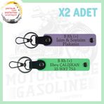 MiaWiki Bikerlar İçin Özel İsim Plaka Anahtarlık, Standart, MH-KAN-MT-5290x2, Mor Menekşe-Fıstık Yeşil, üniseks-yetişkin
