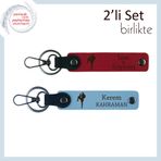 MiaWiki Boks Motifli Yazılabilir Anahtarlık Seti, Standart, MH-KAN-39131x2, kırmızı-gök mavi, üniseks-yetişkin