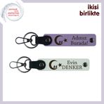 MiaWiki Çocuk ve Ayyıldız Desenli Anahtarlık Seti, Tek Ebat, MH-KAN-34753x2, mor menekşe-beyaz, üniseks-çocuk