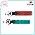 MiaWiki Çocuk Ve Ayyıldız Desenli Kişisel Anahtarlık, Standart, MH-KAN-34776x2, nar çiçeği-koyu turkuaz, üniseks-yetişkin