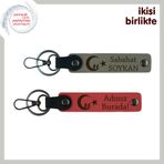 MiaWiki Çocuk Ve Ayyıldız İsimli Anahtarlık, Tek Ebat, MH-KAN-34726x2, kül gri-nar çiçeği, üniseks-çocuk