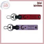 MiaWiki Çocuk Ve Ayyıldız Temalı Hediye Seti Anahtarlık, Standart, MH-KAN-34743x2, kırmızı-mor menekşe, üniseks-yetişkin