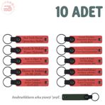 MiaWiki Dans Grubu Hatıra Anahtarlık 10'lu Set, Standart, MH-KAN8544X10, Nar Çiçeği & Yeşil, üniseks-yetişkin