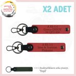MiaWiki Deri 2'li Anahtarlık Motor Severlere Hediye, Standart, MH-KAN-MT-6019x2, Nar Çiçeği-yeşil, üniseks-yetişkin
