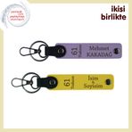 MiaWiki Deri Anahtarlık 2'li Set Trabzon Armağanı, Standart, MH-KAN-61-294x2, mor menekşe-sarı, üniseks-yetişkin
