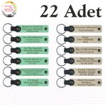 MiaWiki Deri Anahtarlık Kişiselleştirilebilir 22'li Set, Standart, MH-KAN9036X22, Açık Yeşil & Sütlü Kahve, üniseks-yetişkin