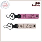 MiaWiki Deri Anahtarlık Takımı Pembe-Pudra, Standart, MH-KAN-61-329x2, pembe-pudra, üniseks-yetişkin