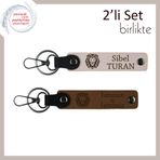 MiaWiki Deri Anahtarlık Takımı Pudra Açık Kahve, Tek Ebat, MH-KAN-38449x2, pudra-açık kahve, erkek