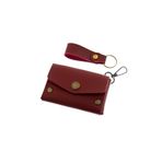MiaWiki Deri Bozuk Para Cüzdan ve Anahtarlık Seti Bordo, Small, MH-CA5515, üniseks-yetişkin