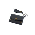 MiaWiki Deri Bozuk Para Cüzdan ve Anahtarlık Seti Mat Lacivert, Small, MH-CA5515, üniseks-yetişkin