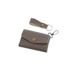 MiaWiki Deri Bozuk Para Cüzdanı ve Anahtarlık Seti Kahverengi, Small, MH-CA5515, üniseks-yetişkin