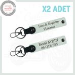 MiaWiki Deri Detaylı Motosiklet Anahtarlığı, Standart, MH-KAN-MT-4030x2, Beyaz, üniseks-yetişkin