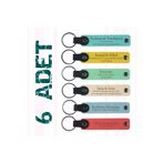 MiaWiki Deri Hediyelik Anı Anahtarlığı 6'lı Set, Standart, MH-KAN8637X6, üniseks-yetişkin