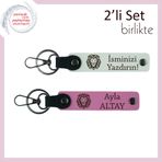 MiaWiki Doğum Günü Hediyelik 2'li Set Anahtarlık, Standart, MH-KAN-38263x2, beyaz-pembe, üniseks-yetişkin