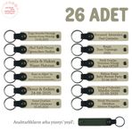 MiaWiki Doğum Yapan Anneye Hediye Anahtarlık Seti, Standart, MH-KAN8538X26, Sütlü Kahve & Yeşil, üniseks-yetişkin