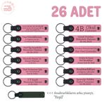 MiaWiki Doğum Yapan Anneye Hediye Anahtarlık Seti, Standart, MH-KAN8581X26, Pembe & Yeşil, üniseks-yetişkin