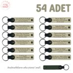 MiaWiki Düğün Hediyesi Anahtarlık Seti 54'lü, 54'lü Set, MH-KAN8538X54, Sütlü Kahve & Yeşil, üniseks-yetişkin