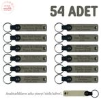 MiaWiki Düğün Hediyesi Anahtarlık Seti 54'lü, Standart, MH-KAN8513X54, Kül Gri & Sütlü Kahve, üniseks-yetişkin