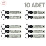 MiaWiki Eğitim Öncesi Hediyesi Anahtarlık 10'lu Set, Standart, MH-KAN8546X10, Beyaz, üniseks-çocuk