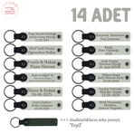 MiaWiki Eğitmen ve Katılımcı İsimli Deri Hatıra Anahtarlık, Standart, MH-KAN8551X14, Beyaz & Yeşil, üniseks-yetişkin
