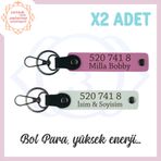 MiaWiki Enerji Dolu Hediyelik 520 741 8 Bolluk Anahtarlık, Standart, MH-KAN5027x2, Beyaz-Pembe, üniseks-yetişkin