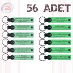 MiaWiki Firmaya Özel Deri Anahtarlık 56'lı Set, Standart, MH-KAN9026X56, Açık Yeşil & Fıstık Yeşili, üniseks-yetişkin