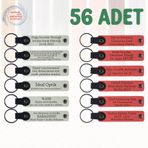 MiaWiki Firmaya Özel Deri Anahtarlık 56'lı Set, Standart, MH-KAN9045X56, Beyaz & Nar Çiçeği, üniseks-yetişkin