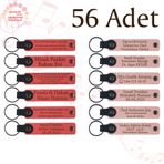 MiaWiki Firmaya Özel Deri Anahtarlık 56'lı Set, Standart, MH-KAN9124X56, Nar Çiçeği & Yavru Ağzı, üniseks-yetişkin