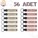 MiaWiki Firmaya Özel Deri Anahtarlık 56'lı Set, Standart, MH-KAN9138X56, Sütlü Kahve & Yavru Ağzı, üniseks-yetişkin
