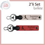 MiaWiki Futbol Temalı İsme Özel 2'li Anahtarlık Seti, Standart, MH-KAN-39533x2, pudra-nar çiçeği, üniseks-yetişkin