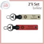 MiaWiki Gemi Temalı Anahtarlık Seti, Standart, MH-KAN-36674x2, sütlü kahve-nar çiçeği, üniseks-yetişkin